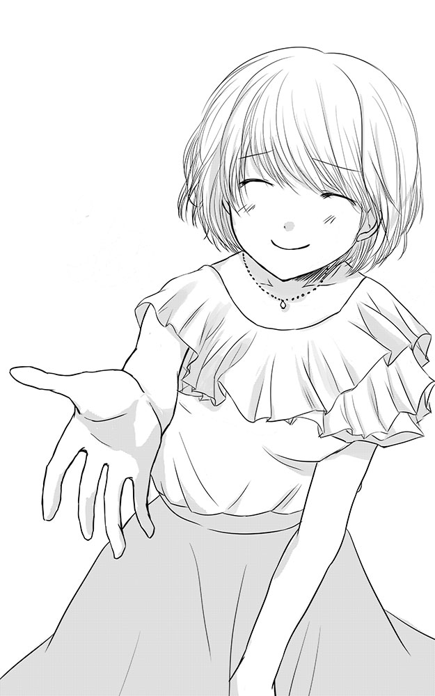 手を差し出す女性